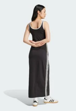 Adidas Originals TANK - Robe Longue - Black White -ASOS 49f7b01ea1444498960ee8b7cb785d13