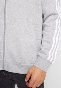 Adidas Originals Stripes Unisex - Sweat Zippé - Medium Grey Heather -ASOS 4addb172493c4f0388892e318dececc1