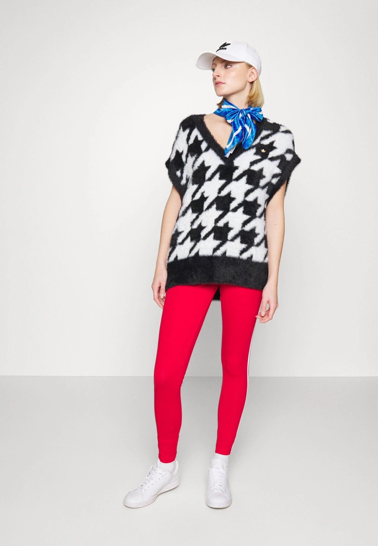 Adidas Originals Houndstooth Vest - T-Shirt Imprimé - Black/White 5 Adidas Originals Houndstooth Vest - T-Shirt Imprimé - Black/White – Image 5