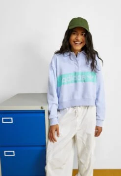 Adidas Originals Loose Collar - Sweatshirt - Blue Dawn