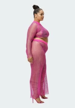 Adidas Originals Crystal Cover-Up Plus Size - Pantalon Classique - Shock Pink -ASOS 4f647a65f6604e40b4866cae20b4a00f