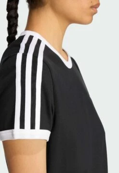 Adidas Originals 3S - Robe En Jersey - Black White -ASOS 509734c3ae4c4bf5bc664d9fb9c844c7