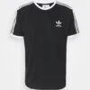 Adidas Originals Stripes Tee Unisex - T-Shirt Imprimé - Black