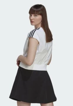 Adidas Originals Adicolor Classics Waist Cinch - T-Shirt Imprimé - White -ASOS 54022fdbeef548108522424b8fbb1872