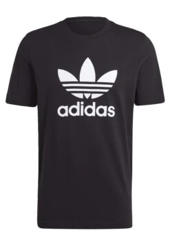 Adidas Originals Trefoil Unisex - T-Shirt Imprimé - Black White -ASOS 5459f8a3683c4f44a9cf656e463f08b9
