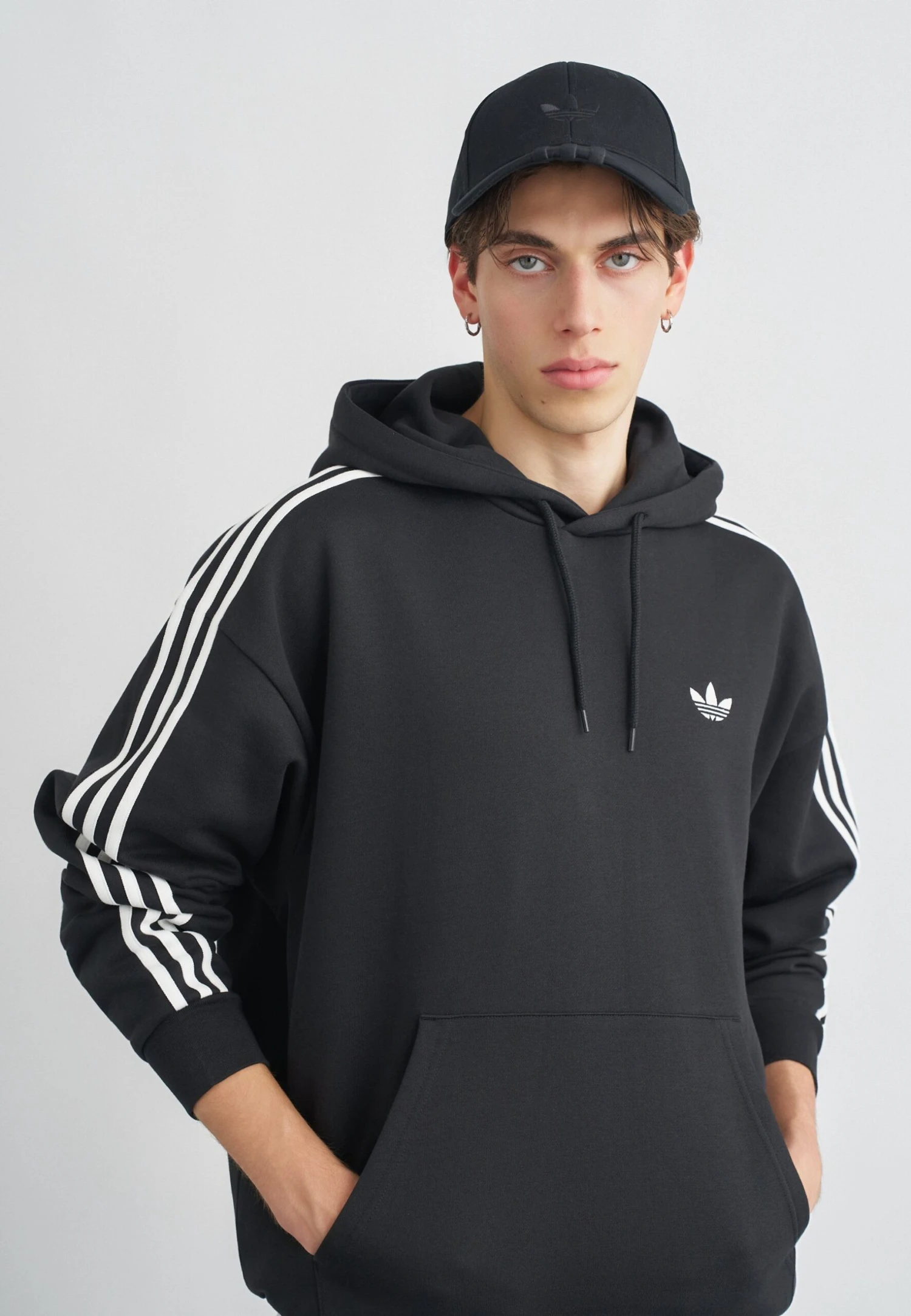 Adidas Originals HOODY LOOSE - Sweatshirt - Black