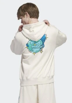 Adidas Originals Stacked E - Sweat À Capuche - Nondyed/Black/Mint Rush/Bright Cyan