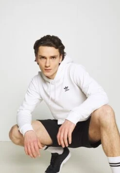 Adidas Originals Essential Hoody Unisex - Sweat À Capuche - White/Black -ASOS 5b56be951c694f9bbaa4c30741c9ecdd