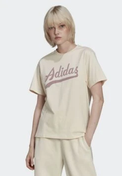Adidas Originals Modern B-Ball - T-Shirt Imprimé - Beige