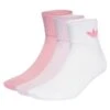 Adidas Originals Mid Ankle Unisex 3 Pack - Chaussettes - White Orchid Fusion Bliss Pink