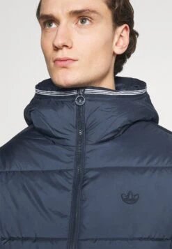 Adidas Originals Hooded Puff - Veste D'Hiver - Dark Blue -ASOS 5fabbff12af94f58a1db7d1667f818c9