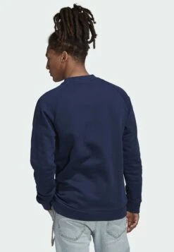 Adidas Originals Trefoil Crew - Sweatshirt - Blue -ASOS 60d63c51880b40b8b5fb7efbd535f61c