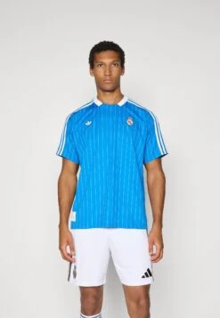 Adidas Originals REAL MADRID ICON JERSEY - T-shirt Imprimé - Bluebird/white