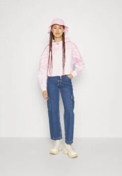 Adidas Originals Originals Archive Cutline Cropped Hoodie - Sweatshirt - Clear Pink -ASOS 625a59979d374c0b8bdd783c6a126769