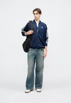 Adidas Originals LOOSE - Blouson Bomber - Night Indigo White -ASOS 63134b3786ee4687bbc18b5326470f1d