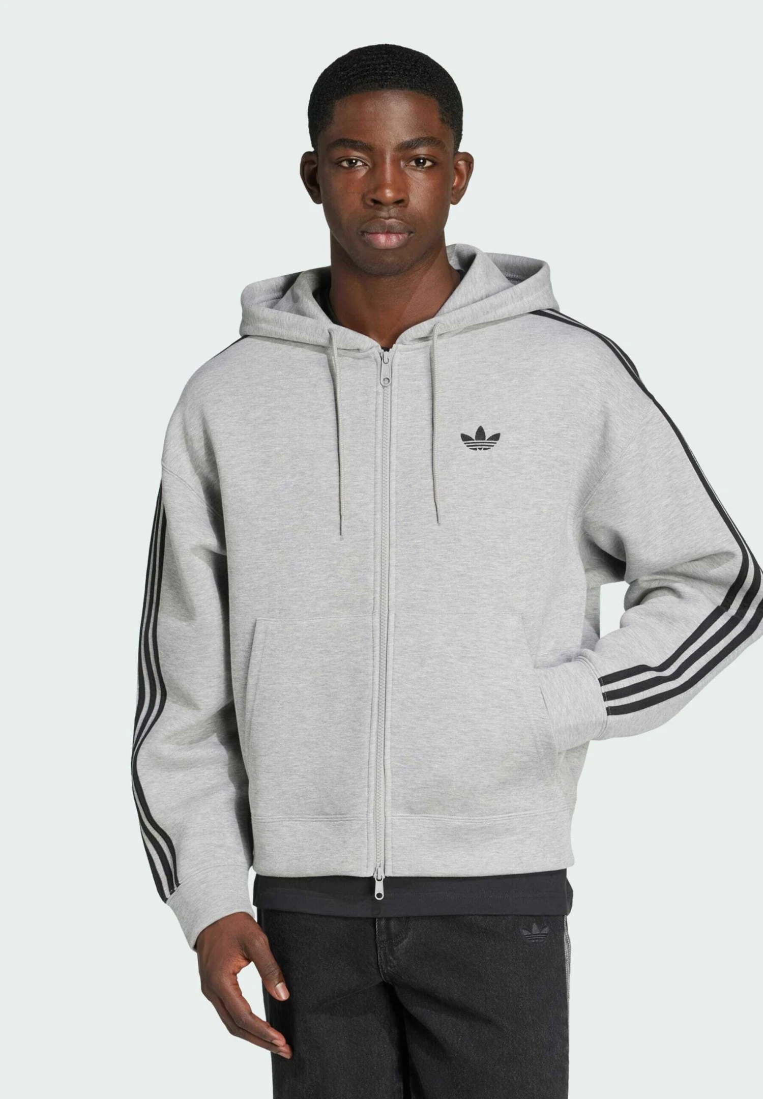 Adidas Originals SPACER - Sweat Zippé - Medium Grey Heather 1 Adidas Originals SPACER - Sweat Zippé - Medium Grey Heather