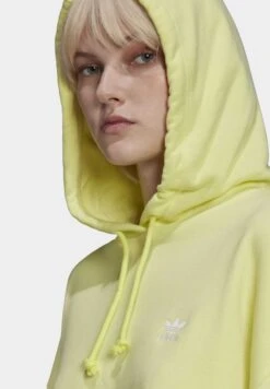 Adidas Originals Always Snap Button - Sweat À Capuche - Pulse Yellow -ASOS 664914ec0cc44bbb955364f03f385f94