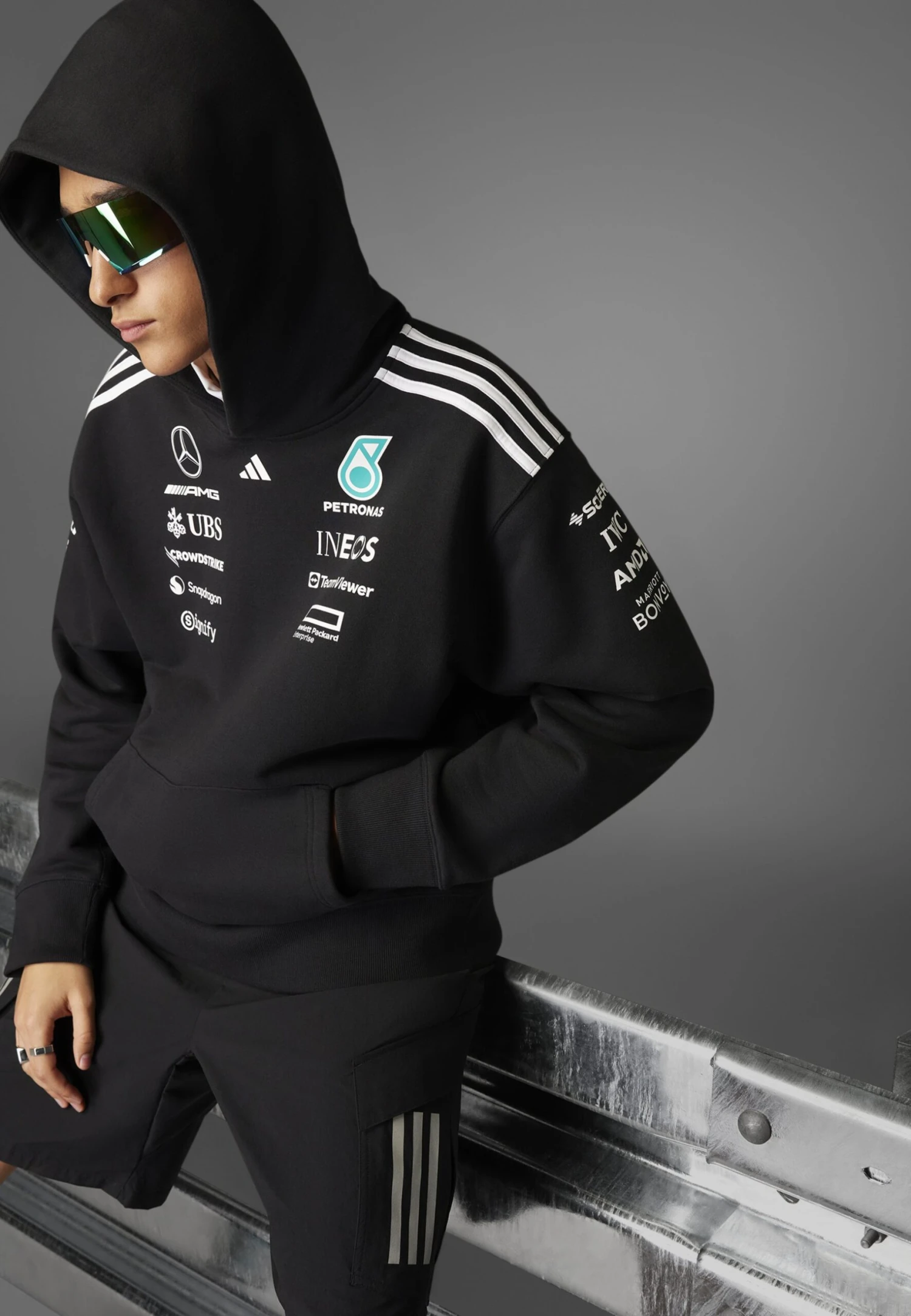 Adidas Originals MERCEDES - AMG PETRONAS FORMULA ONE TEAM MEN - Sweatshirt - Black White 7 Adidas Originals MERCEDES - AMG PETRONAS FORMULA ONE TEAM MEN - Sweatshirt - Black White – Image 7