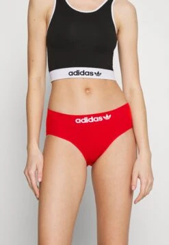 Adidas Originals Hipster 2 Pack - Slip - Anthracite/Red -ASOS 674ce4fa788e4fbeb2866504d4cff79f
