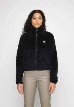 Adidas Originals Essentials Fluffy Zip - Veste D'Hiver - Black -ASOS 67a22473b7924950b134a60ebcc1805f