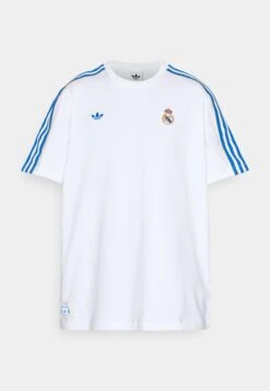 Adidas Originals REAL MADRID ICON T-SHIRT - Article De Supporter D'équipe De Club - White/bluebird -ASOS 67ee4de0198841de8e7ce02abd063290