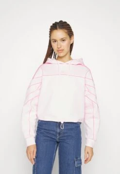 Adidas Originals Originals Archive Cutline Cropped Hoodie - Sweatshirt - Clear Pink -ASOS 6a49885a84414ea08f2818199d7c4152