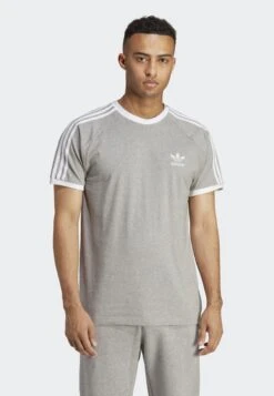 Adidas Originals 3 Stripes Tee Unisex - T-Shirt Imprimé - Medium Grey Heather