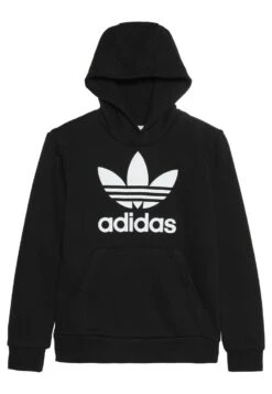 Adidas Originals Trefoil Junior Unisex - Sweat À Capuche - Black/White -ASOS 6f23a4b07ecb486fa26d351b2d6efb95