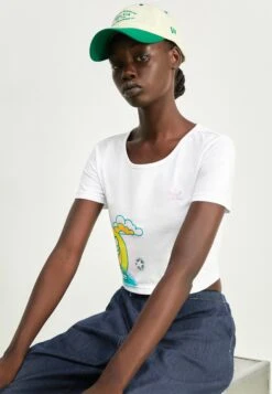 Adidas Originals Short Tee - T-Shirt Imprimé - White