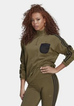 Adidas Originals Quarter-Zip - Sweatshirt - Green