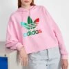 Adidas Originals Adicolor 70S Cropped Hoodie - Sweatshirt - True Pink