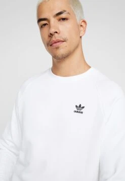 Adidas Originals Essential Crew - Sweatshirt - White/Black -ASOS 7421d359a6054edaa566d5115dc8ddd5