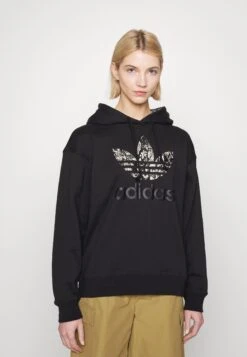Adidas Originals Hoodie Logo - Sweatshirt - Black -ASOS 7529541003bb453eb205da13f1138686