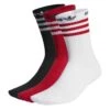Adidas Originals 3 Pack Unisex - Chaussettes - Black White Better Scarlet