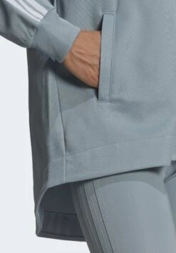 Adidas Originals Classics - Sweat Zippé - Grey -ASOS 76ae5804837a4b7597c597378edea5c4