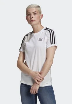 Adidas Originals 3 Stripes - T-Shirt Imprimé - White