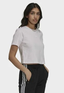 Adidas Originals Tennis Luxe Cropped Originals Crop - T-Shirt Imprimé - Pearl Amethyst -ASOS 7a83bd5731d343beb26daec5053093b5
