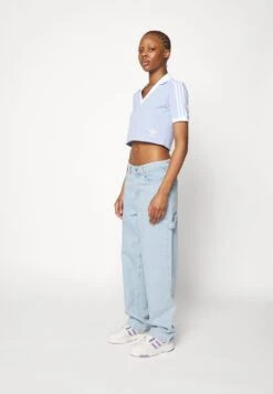 Adidas Originals Crop - Polo - Blue Dawn -ASOS 7c1dae252eec4f26b2849c7b476c4585