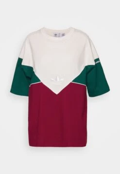 Adidas Originals Tee - T-Shirt Imprimé - Wonderwhite/Collegiate Green/Collegiate Burgundy -ASOS 7f9dabb5ae7440fb92576e6bb087fafe