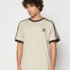 Adidas Originals 3 Stripes Tee Unisex - T-Shirt Imprimé - Beige