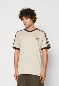 Adidas Originals 3 Stripes Tee Unisex - T-Shirt Imprimé - Beige