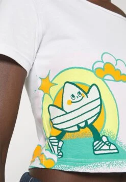 Adidas Originals Short Tee - T-Shirt Imprimé - White -ASOS 88a4a3275d3d453b8e485bab7d87400b