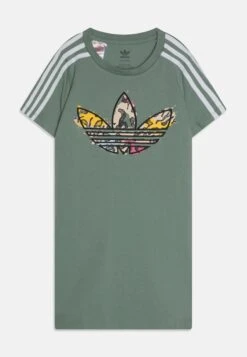 Adidas Originals Tee Dress - Robe En Jersey - Silver Green