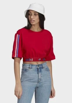 Adidas Originals Primeblue Adicolor Originals Relaxed T-Shirt - T-Shirt Imprimé - Scarlet