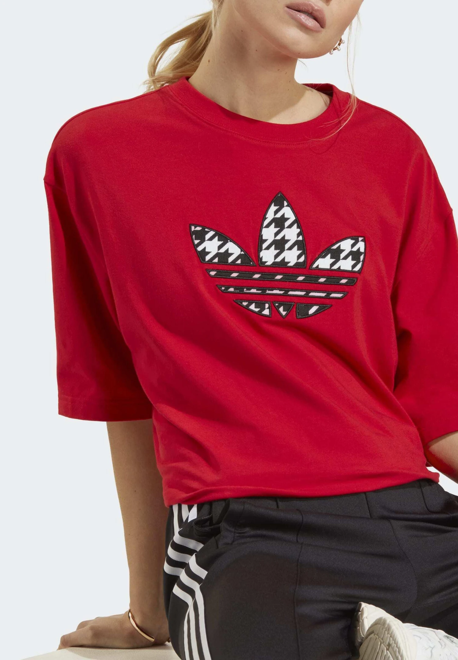 Adidas Originals Houndstooth Trefoil Infill - T-Shirt Imprimé - Better Scarlet 4 Adidas Originals Houndstooth Trefoil Infill - T-Shirt Imprimé - Better Scarlet – Image 4