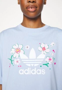 Adidas Originals Oversized Tee - T-Shirt Imprimé - Blue Dawn -ASOS 8c806bd57a8542c8a05e5891bff99031