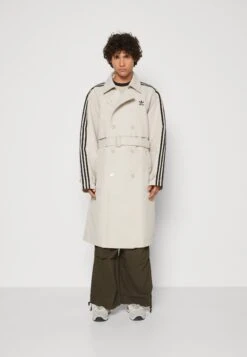 Adidas Originals 3 Stripe Coat Unisex - Trench - Beige