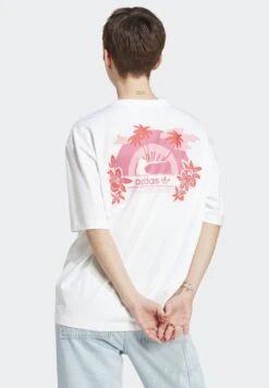 Adidas Originals Island Club Graphic - T-Shirt Imprimé - White