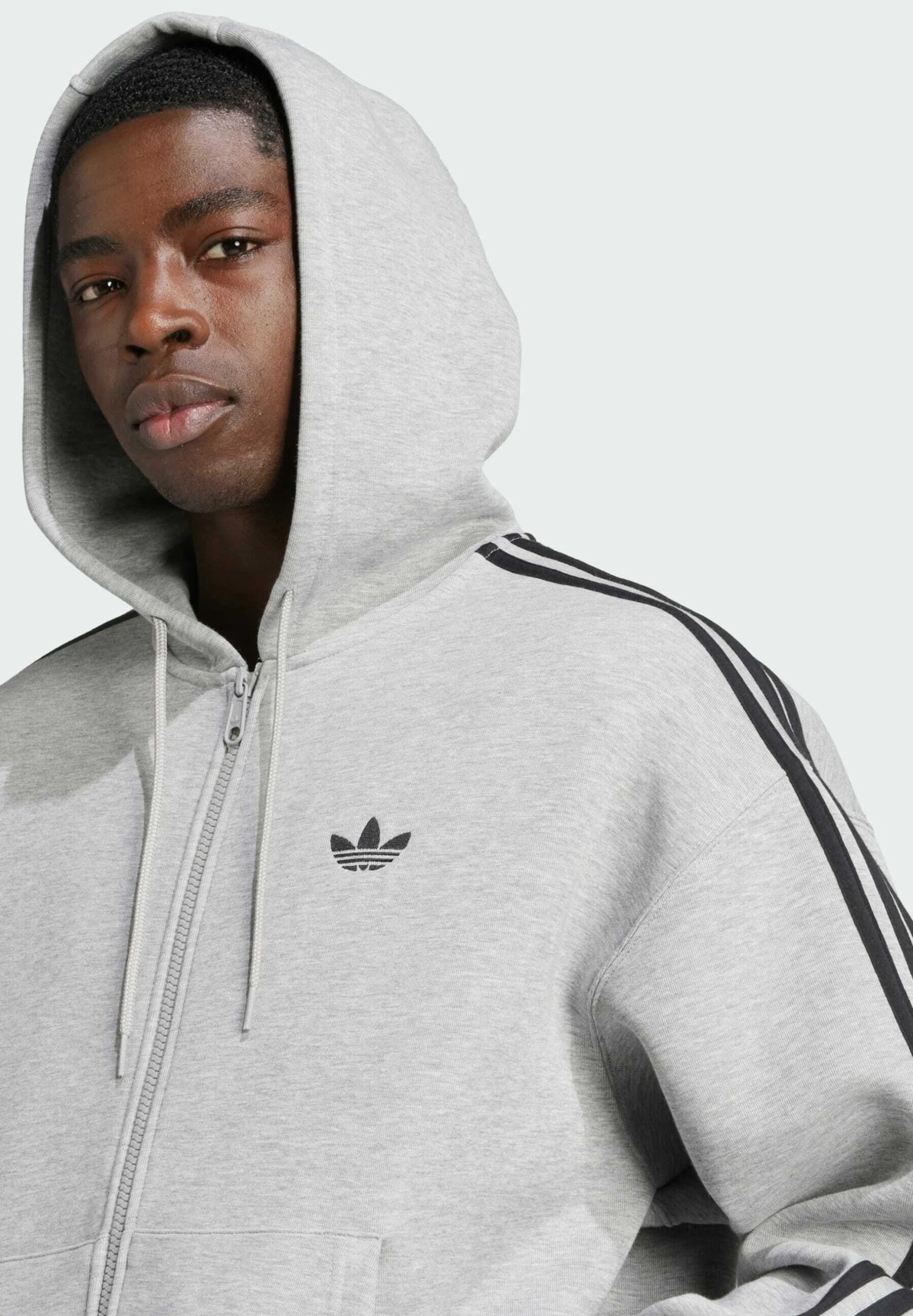 Adidas Originals SPACER - Sweat Zippé - Medium Grey Heather 4 Adidas Originals SPACER - Sweat Zippé - Medium Grey Heather – Image 4