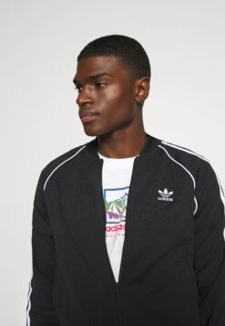 Adidas Originals Sweat Zippé - Black/White -ASOS 9c0b278111474c60b8ffcd93b3e5548d